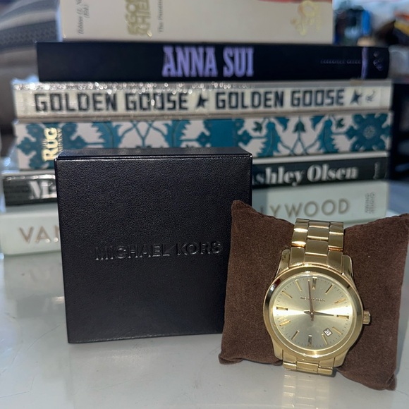 MICHAEL KORS Gold Tone Link Watch - Picture 1 of 5